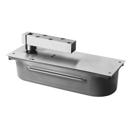 Rixson H4090AUS26DLH Left Hand Heavy Duty Hold Open Floor Closer 90 Degree Opening Satin Chrome H4090AUS26DLH